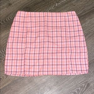 Highwaisted plaid mini skirt